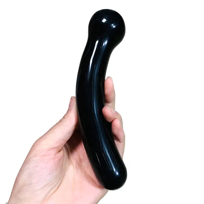 Svart Obsidian Amrita Kristalldildo