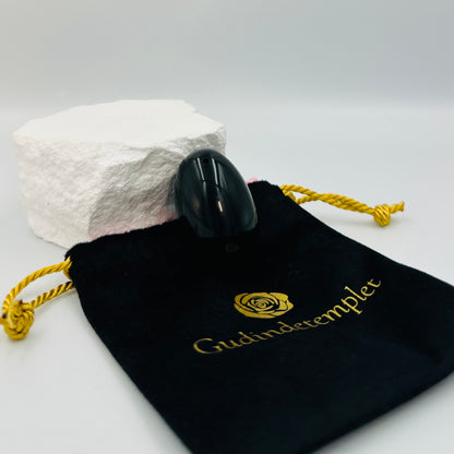 Svart Obsidian Yoniägg